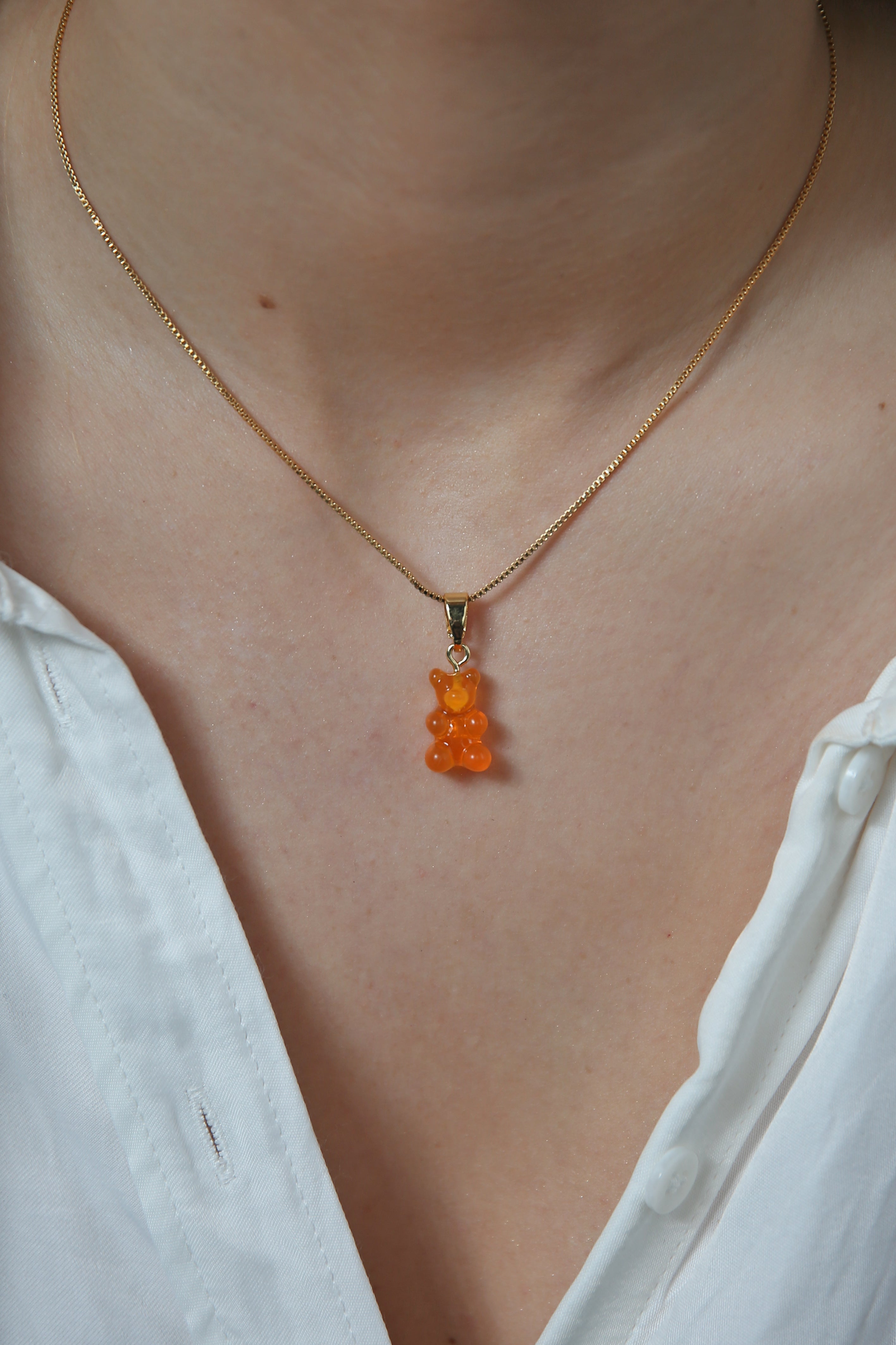 CRYSTAL HAZE ◆ PENDANT_NOSTALGIA BEAR CLASSIC FANTA Nostalgia Bear - Classic Connector - Gold - Fanta – Crystal