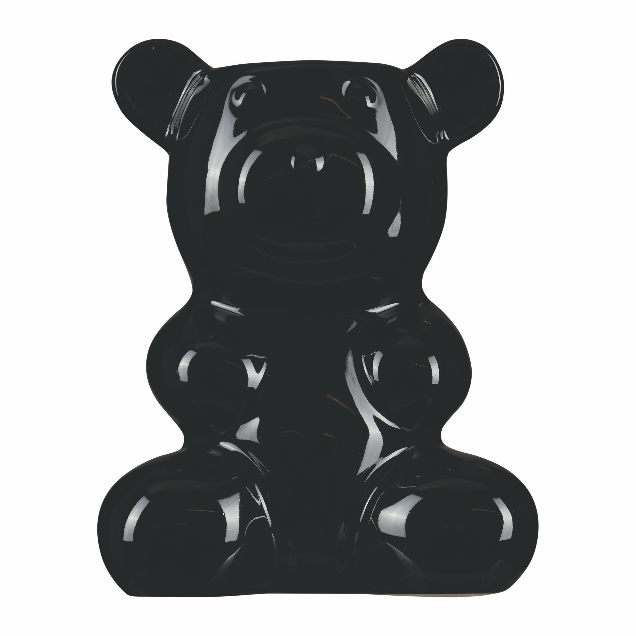 crystal haze Nostalgia Bear Vase - Black