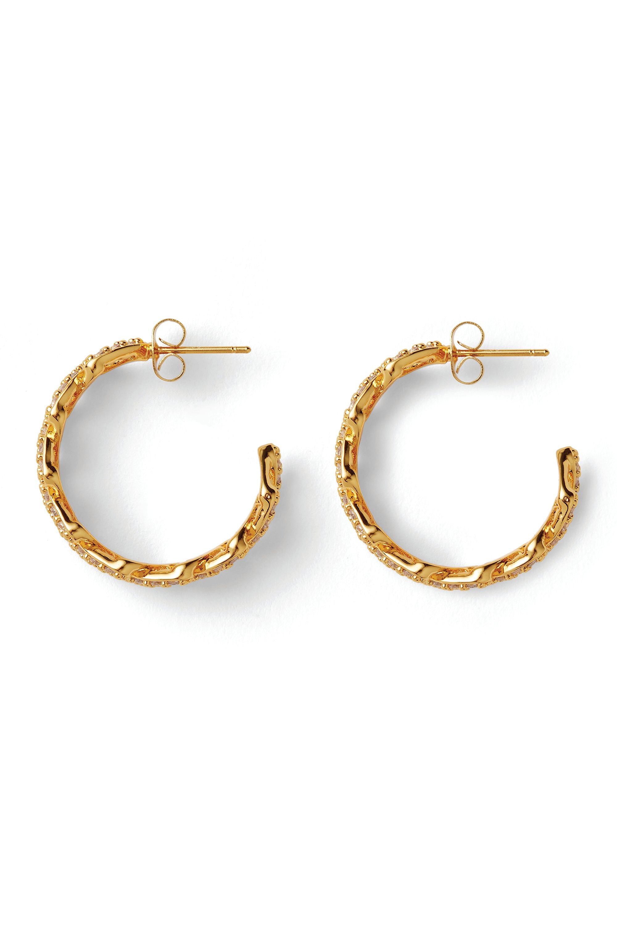 CRYSTAL HAZE クリスタルヘイズ MEXICAN CHAIN HOOPS ピアス Mexican chain hoops Clear – Crystal Haze Jewelry