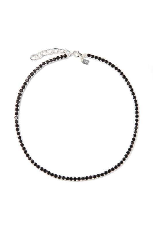 crystal haze Serena Necklace - Silver Plated - Black