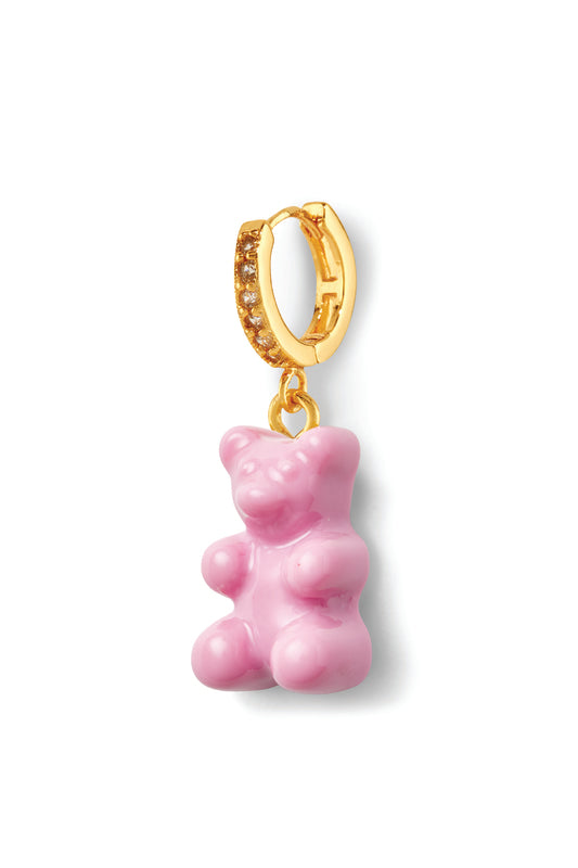 crystal haze Nostalgia bear hoop - Candy Pink