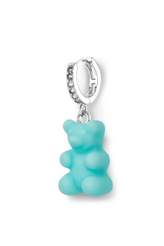 crystal haze Nostalgia bear hoop - Havana - Silver plated